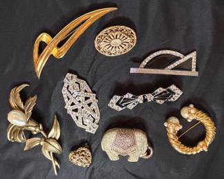 Vintage Costume Jewelry Brooches