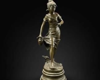 Auguste Moreau "La Source" Bronze Sculpture