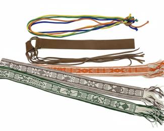 Vintage Handwoven Textile Sashes and Belts