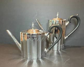 Lunt Silver Plated Paul Revere Style Coffee and Tea Set