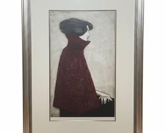 Dean Meeker "Lisa" Portrait in Profile, Limited Edition Print 44/60