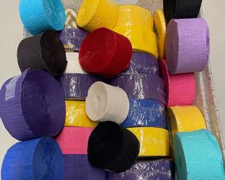 Assorted crepe paper streamers