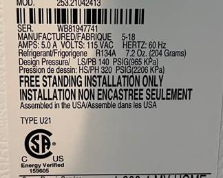 Info about freezer