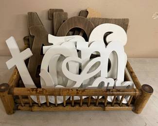 Assorted wooden letters