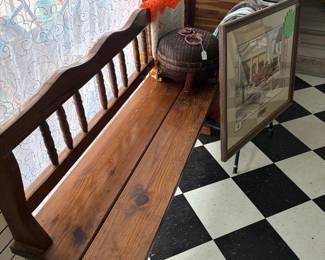 Solid antique bench