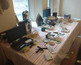 Small household electronics, alarm clocks, etc.