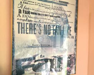 Football Fan Framed Poster - Cleveland Browns
