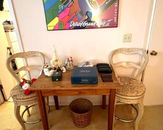 Table - 2 Rush Seat Bartoolds