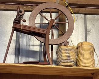 This was actively used until the client fell ill. Then it was put on large loft as decoration. the bags are African and has more parts in basket