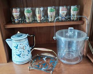 George Briard and vintage Balloon rocks glasses