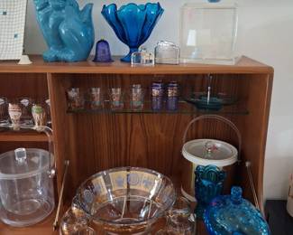 Mid Century barware and terrific vintage punch set