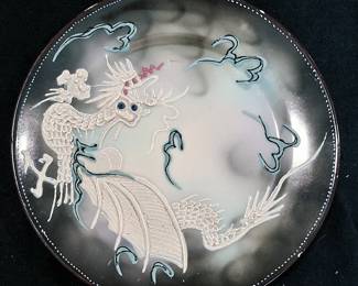 Hand painted Asian plates
