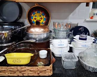 Vintage kitchen. Corningware, & Pyrex