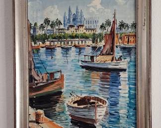 Mid century original oil