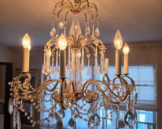 Antique glass chandelier 