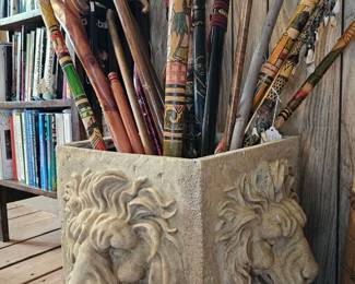 Ethnic walking sticks and canes