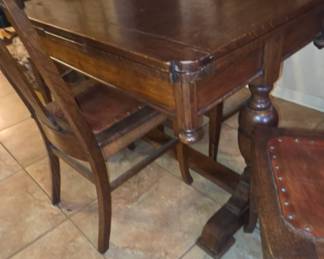 Antique Oak Beautiful Small Kitchen Table