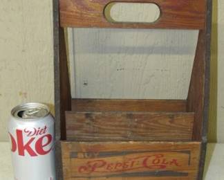 1940's Wood Pepsi Bottle Carrier