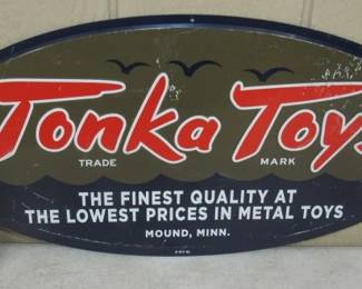 1956 Metal Embossed Tonka Toys Sign
