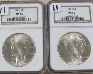 NGC Graded Peace Dollars