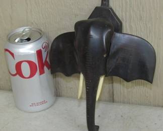 Ebony Elephant Wall Hanger
