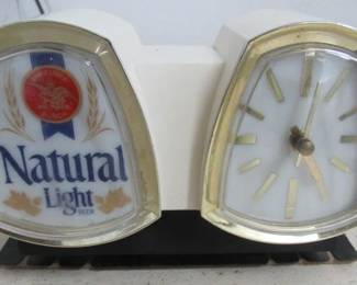 Natural Light Beer Clock/Cash Register Topper 