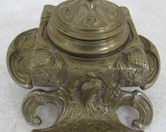 Brass Inkwell 