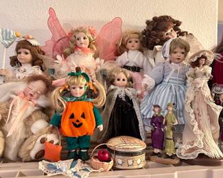 wonderful collection of dolls from ceramic to Barbie and many more