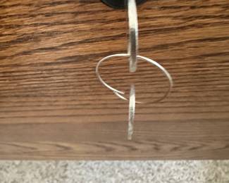oak filing cabinet with lock and key