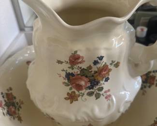 vintage pitcher and basin