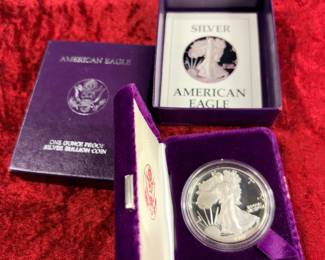 Collection of silver dollars
