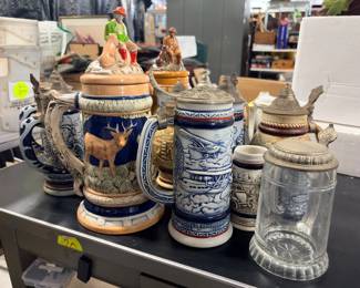 Collection of beer Steins