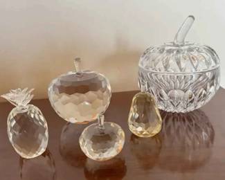 MC217Gorham Crystal, Simon Designs And Oleg Cassini Crystal Fruit