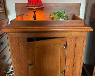 MC137Vintage Wood Dry Sink and Cabinet