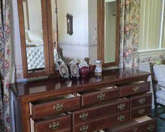 MC248Eight drawer dresser Red tone from bassett