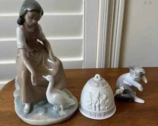 MC145VVintage Lladro And Nao Porcelain Figurines