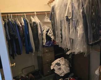 MC250Closet Full Of Dry Clean Clothes And More
