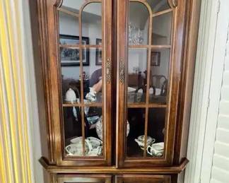 MC144Two Piece Wooden Corner Hutch