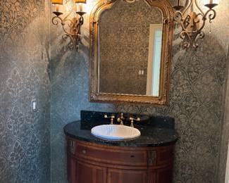 Bathroom Vanity, Mirror & Sconces