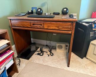 solid oak writing desk