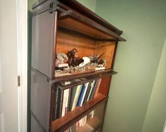 Barrister Bookcase With Four Sections and Stow-Away Glass Doors