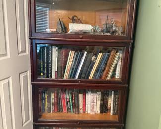 Barrister Bookcase With four Sections and Stow-Away Glass Doors
