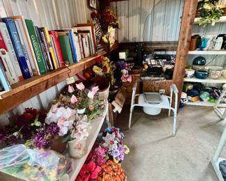 books, floral