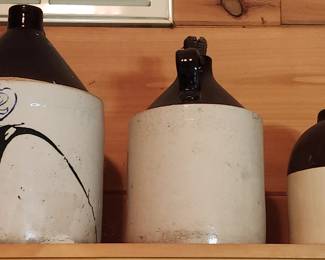 Antique Stoneware Crock Jugs - 3 different sizes available