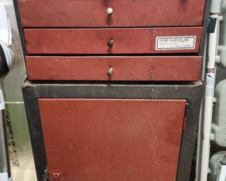 Vintage Alltrade Inc. Tool Cabinet (from the 1970s) - two-piece rolling system