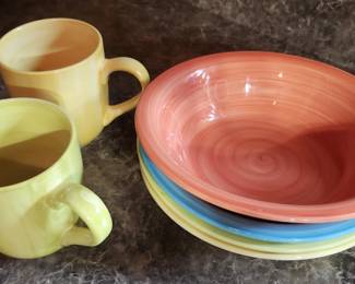Miscellaneous Kitchen Items - colorful bowls and mugs