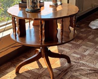 Ethan Allen MCM Drum Table