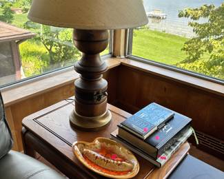 Heavy wood turned lamps
