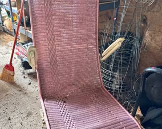 Set of heavy metal retro lawn chairs