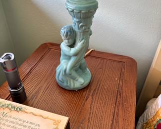 Van Briggle Cherub Lamp